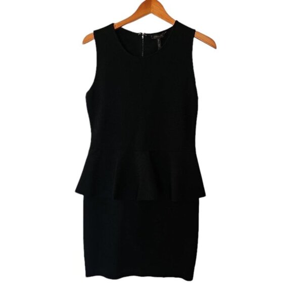 BCBGMAXAZRIA Black Francis Layered Peplum Large‎ L Ruffle - Picture 7 of 16